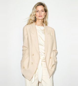 Blazer de franela cruzado Mcocicogna beige