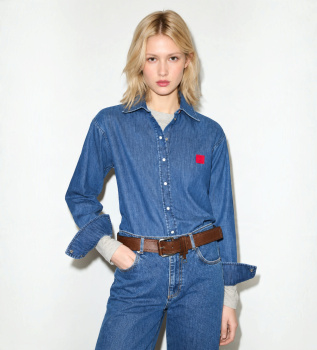 Camicia in denim leggero Mcoultimo blu