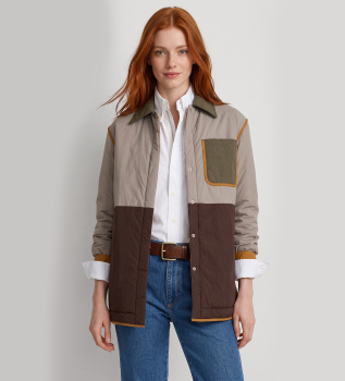 Giacca imbottita reversibile Domino grigio cenere