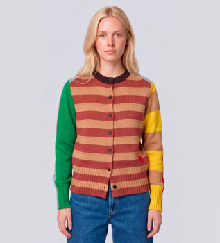 Cardigan patchwork à rayures Mcoesordio multicolore