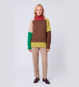 Pull en tweed de laine Mcofilante multicolore