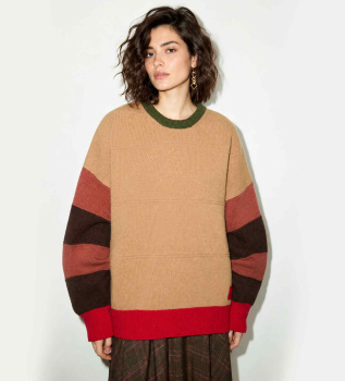 Pull surdimensionné en pure laine camel