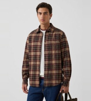 Camicia di flanella Seefeld marrone