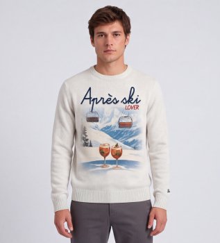 Jersey stampa airone grigio