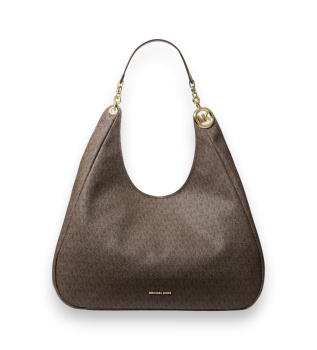 Ellie large shoulder bag with brown logo