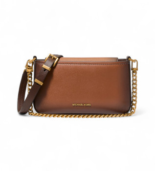 Bolsa de couro castanha Pouchette Bryant