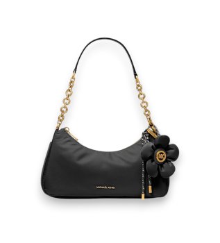 Bolsa Pochette Nolita média de nylon com corrente preto