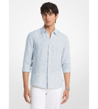 Blue linen shirt