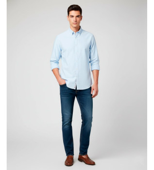 Camicia blu Ls Strtch Dby Slm Fit