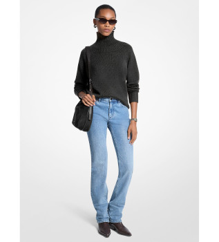 Black wool turtleneck jumper