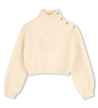 Pullover mit Knöpfen beige