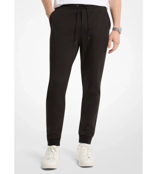 Joggers in misto cotone con logo nero