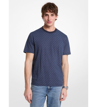 Majica z logotipom modra