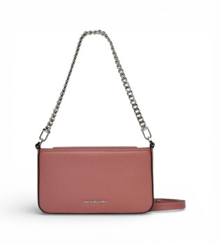Pochette transformable Bryant small en cuir grain� bois de rose