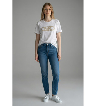 T-shirt logo studs white