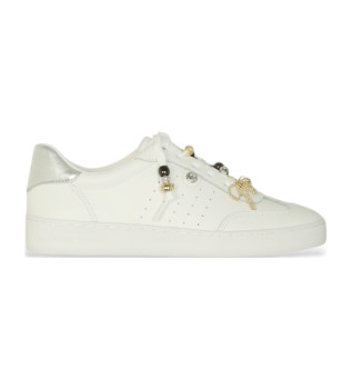 Scotty leather trainers white