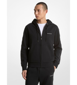 Sweatshirt mit Reiverschluss und schwarzen Streifen