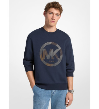 Sweatshirt avec logo emboss marine