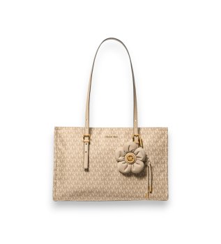 Mittelgroße Tote Bag mit Reißverschluss und beigem Charm