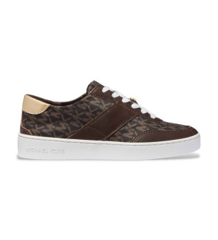 Kaycee Brown Leather Sneakers