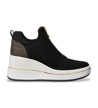 Emmy Mesh Zip-up Sneakers bruin, zwart