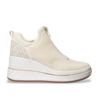 Emmy Mesh Zip-up Vanille Sneakers