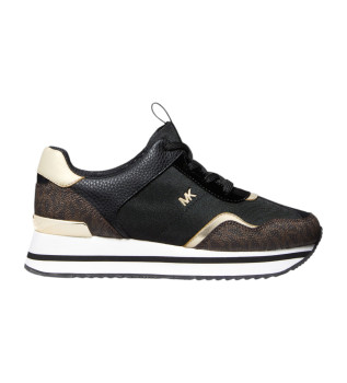 Raina canvas platform sportschoenen zwart