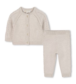Completo in tricot beige