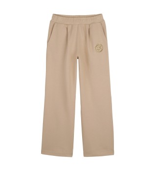 Pantalon en polaire beige