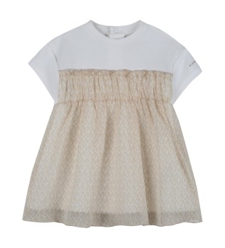 Robe beige Bimaterial