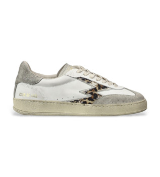 Leder Turnschuhe Club wei