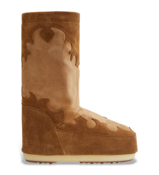 Bottes en daim Icon avec broderie marron