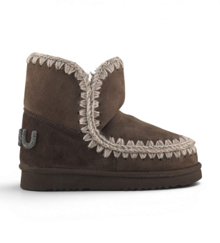 Bottines en Cuir Eskimo 18 Glitter Logo marron
