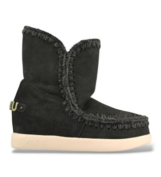 Stiefeletten aus Leder New Inner Wedge Schwarz