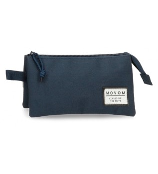 Buy Movom Movom Always on the move three compartment pencil case navy blue