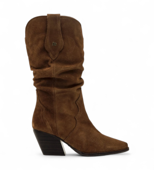 Brązowe skórzane buty Missouri