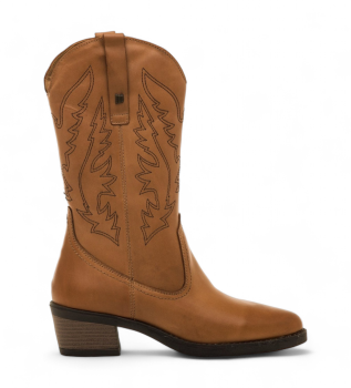 Bottes en cuir Teo marron