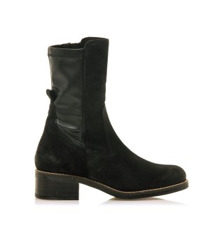 Frontier - Bottines en cuir noir