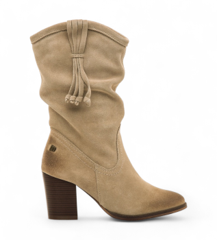 Botas de couro bege Jolie