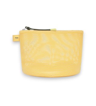 Tous Icons Mesh Heart Toilet Bag jaune