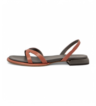 Leder-Sandalen S3156 Valvin orange