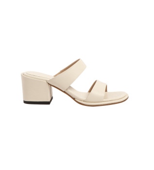 Sandales en cuir S3174 beige -Hauteur du talon 6cm