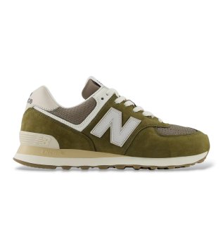 Baskets en cuir 574 vert