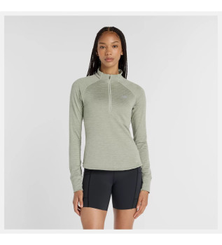 Athletics Heat Grid 1/2 Zip T-shirt groen