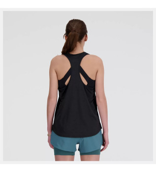 Mouwloos T-shirt zwart