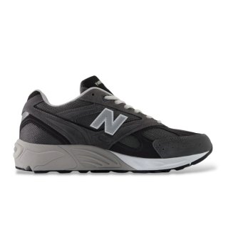 Zapatillas de piel 880R gris oscuro