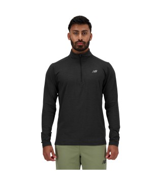 Camisola Space Dye 1/4 Zip preta