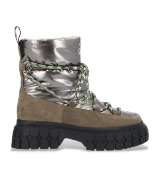 Gravitee snow boots brown, silver
