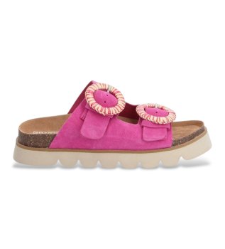 Sandali in pelle rosa Sandy Slap