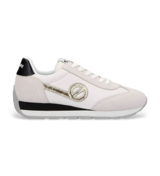 Sneaker City Run Jogger in pelle bianca
